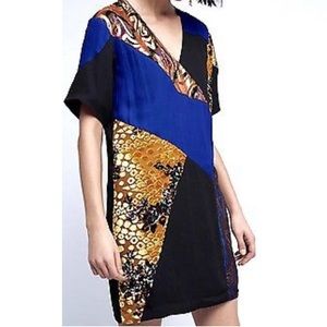 Anthropologie HD in Paris Patchwork Velvet Dress